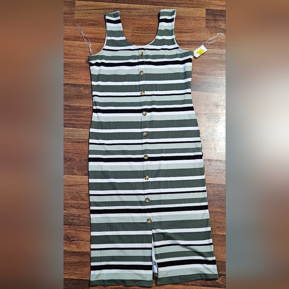 Women's & Juniors Striped Bodycon Dress Size XL NWT